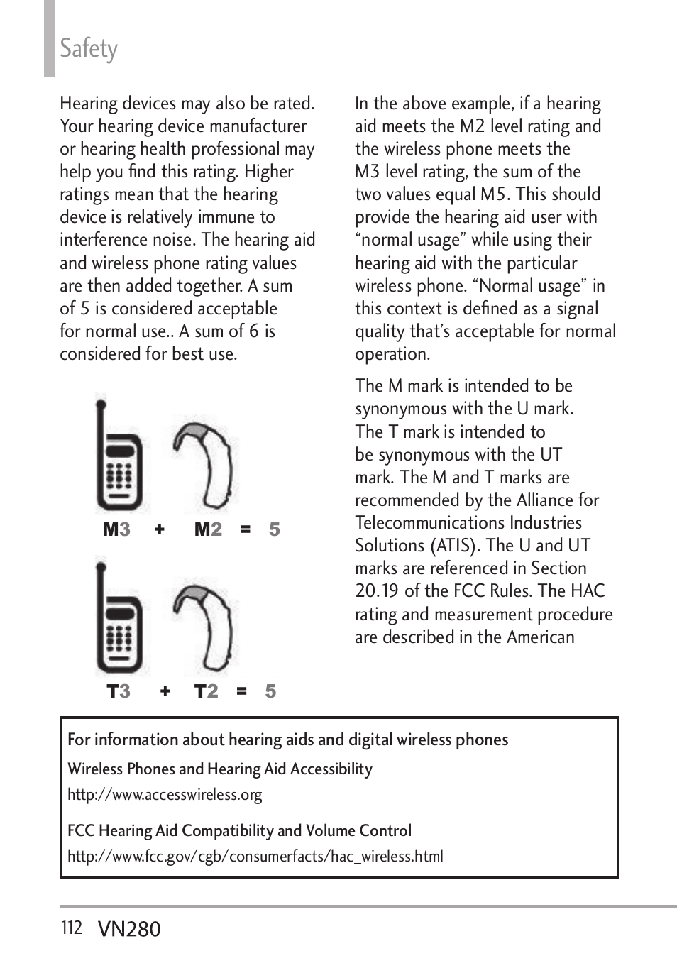 Safety | LG VN280 User Manual | Page 114 / 126