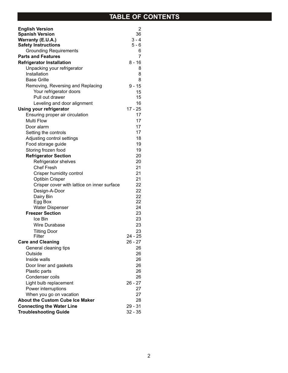 LG LFD22860SB User Manual | Page 2 / 35