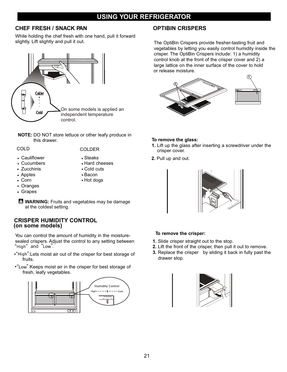 Using your refrigerator | LG LFD22860SB User Manual | Page 20 / 35
