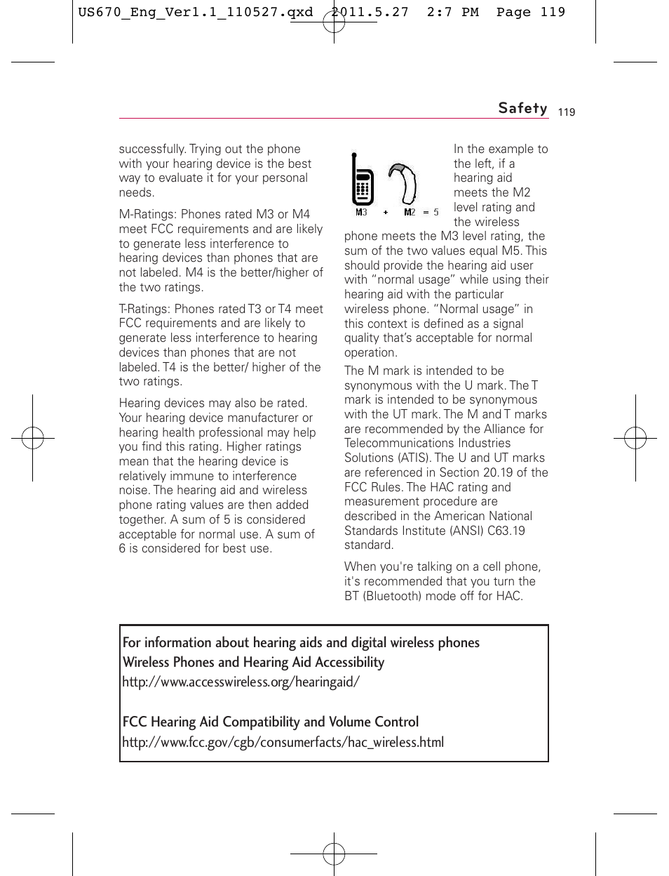 Safety | LG US670 User Manual | Page 121 / 309