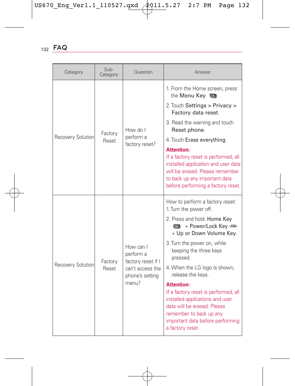 LG US670 User Manual | Page 134 / 309