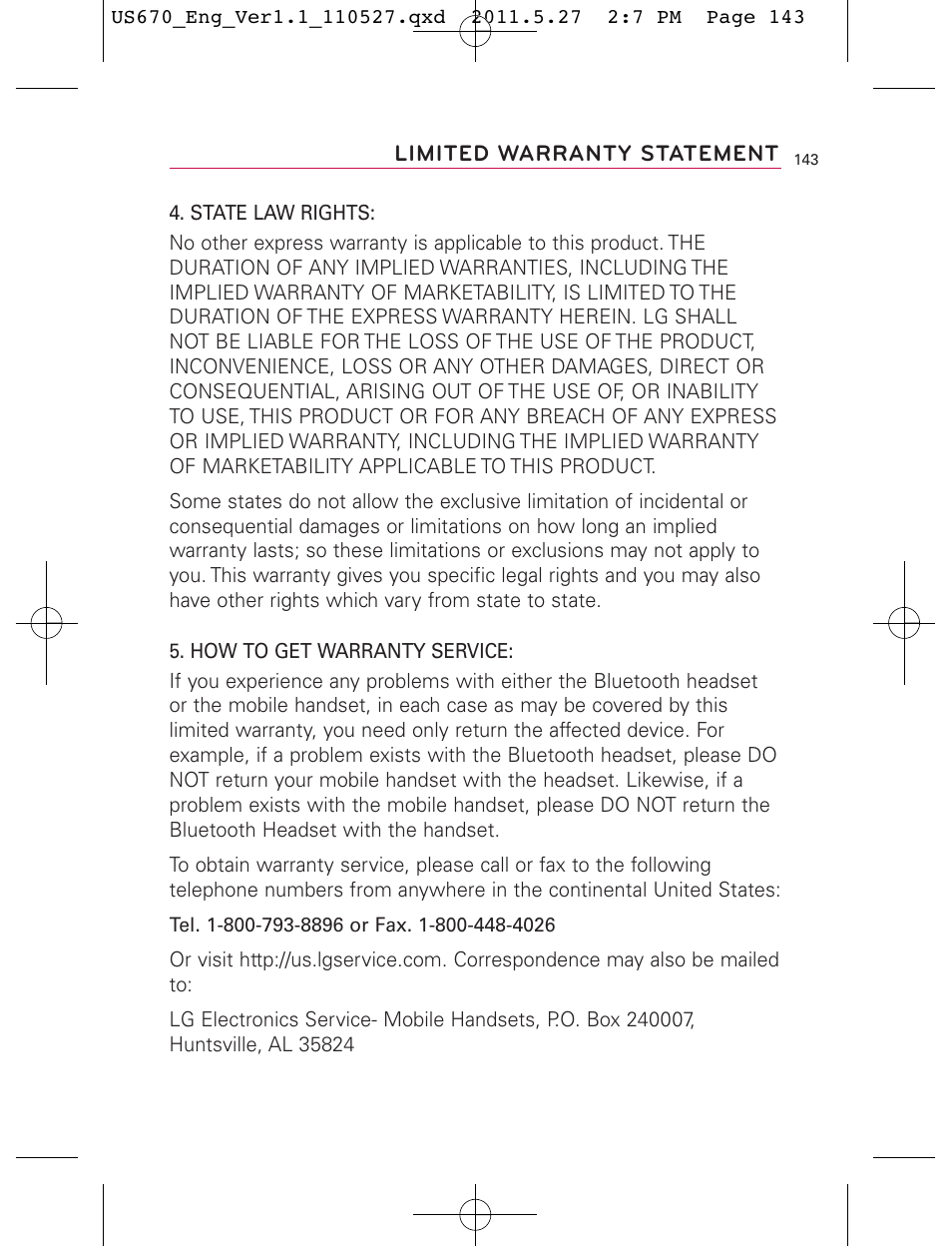 LG US670 User Manual | Page 145 / 309