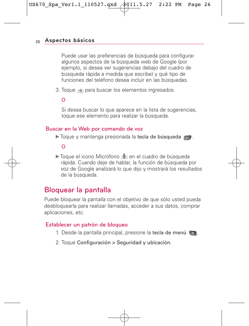 Bloquear la pantalla | LG US670 User Manual | Page 176 / 309