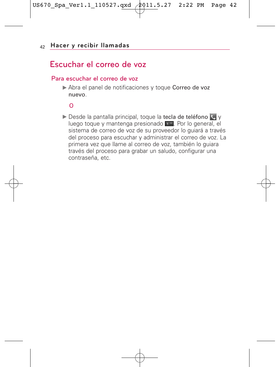 Escuchar el correo de voz | LG US670 User Manual | Page 192 / 309