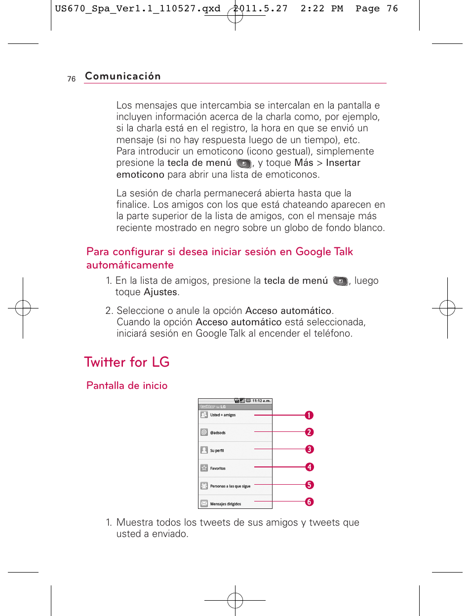 Twitter for lg | LG US670 User Manual | Page 226 / 309