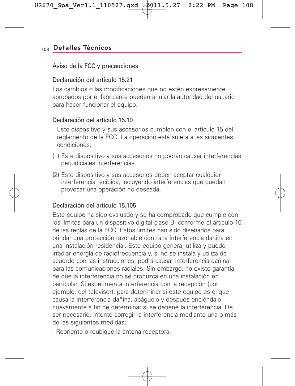 LG US670 User Manual | Page 258 / 309