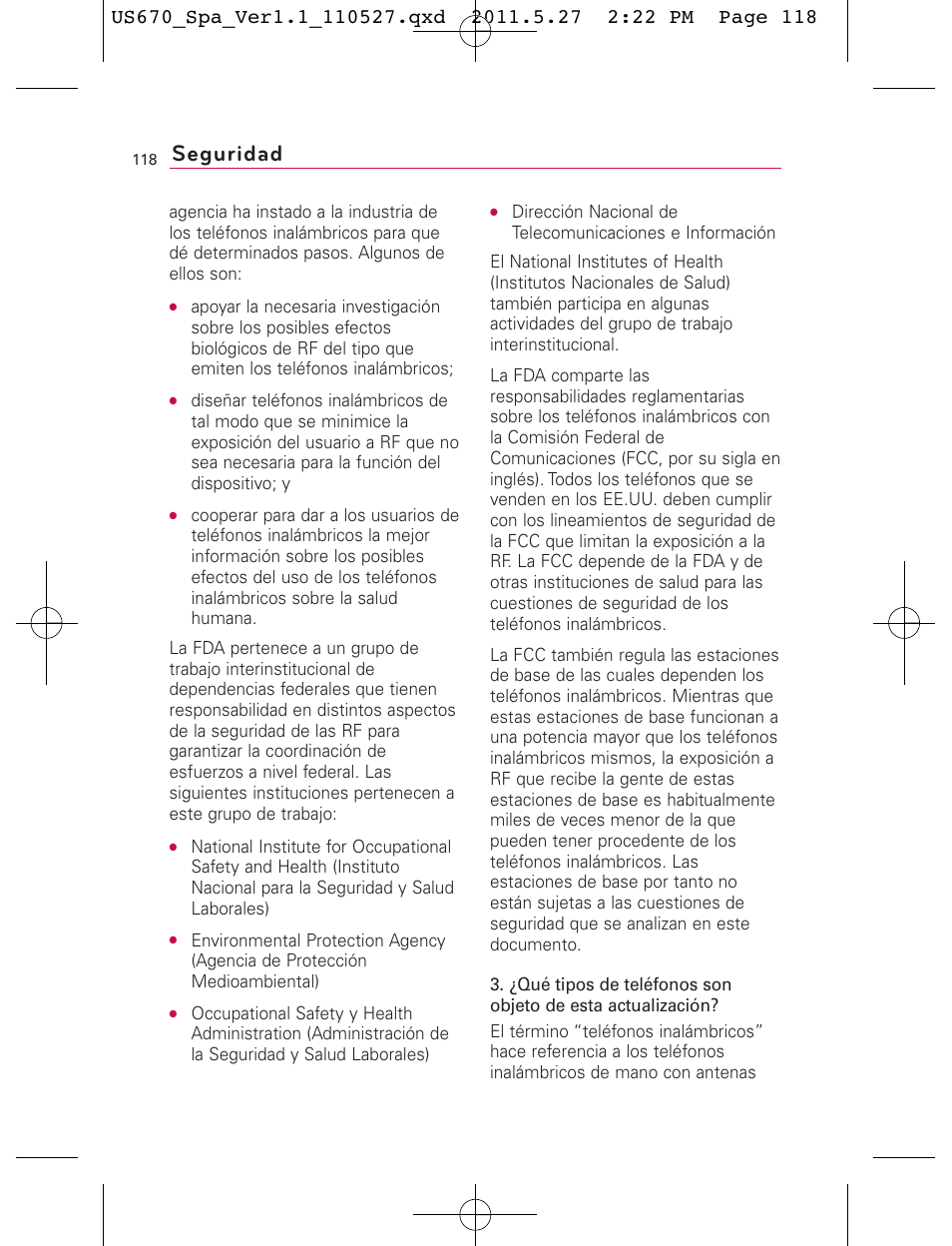 Seguridad | LG US670 User Manual | Page 268 / 309