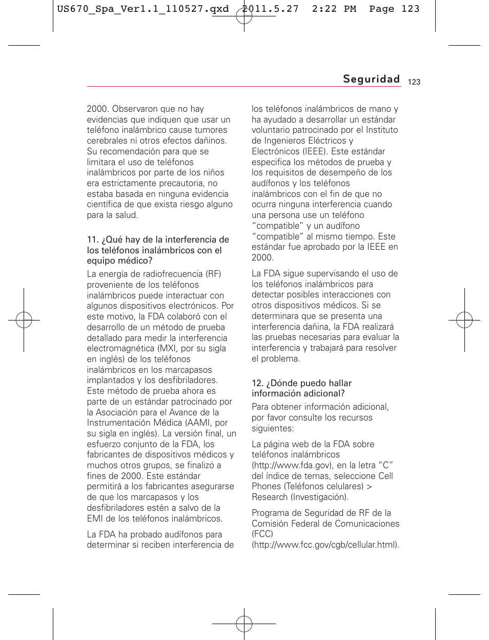 Seguridad | LG US670 User Manual | Page 273 / 309