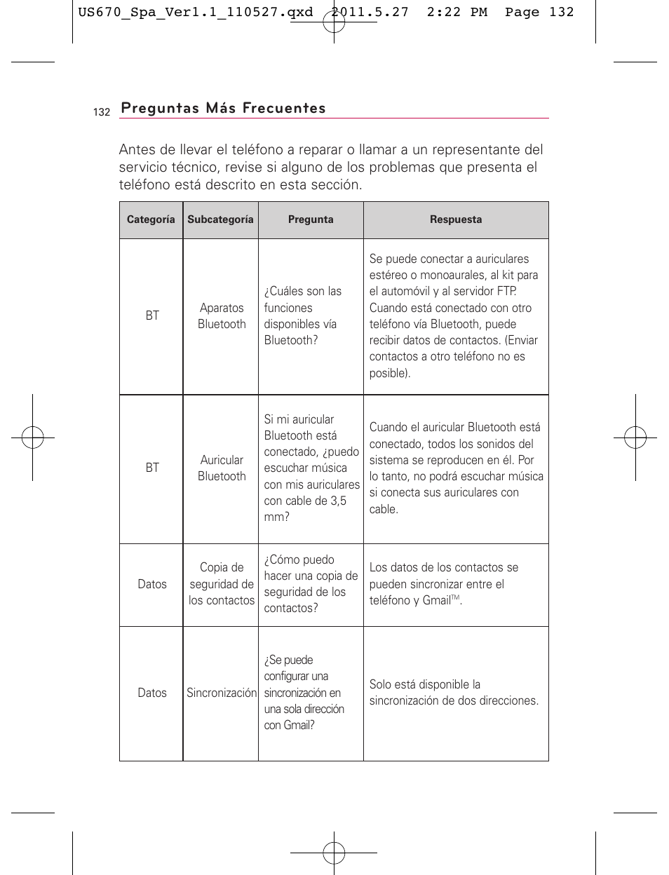 Preguntas más frecuentes | LG US670 User Manual | Page 282 / 309