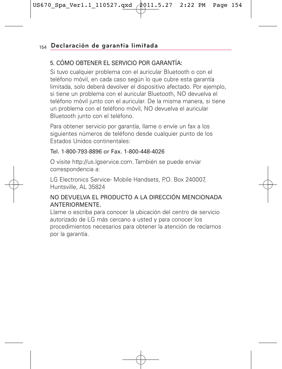 LG US670 User Manual | Page 304 / 309