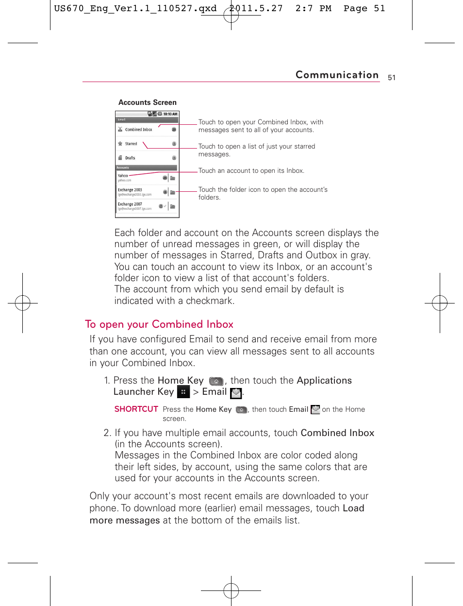 Communication | LG US670 User Manual | Page 53 / 309