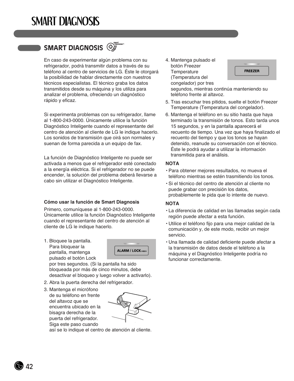 42 smart diagnosis | LG LMX28988ST User Manual | Page 146 / 156