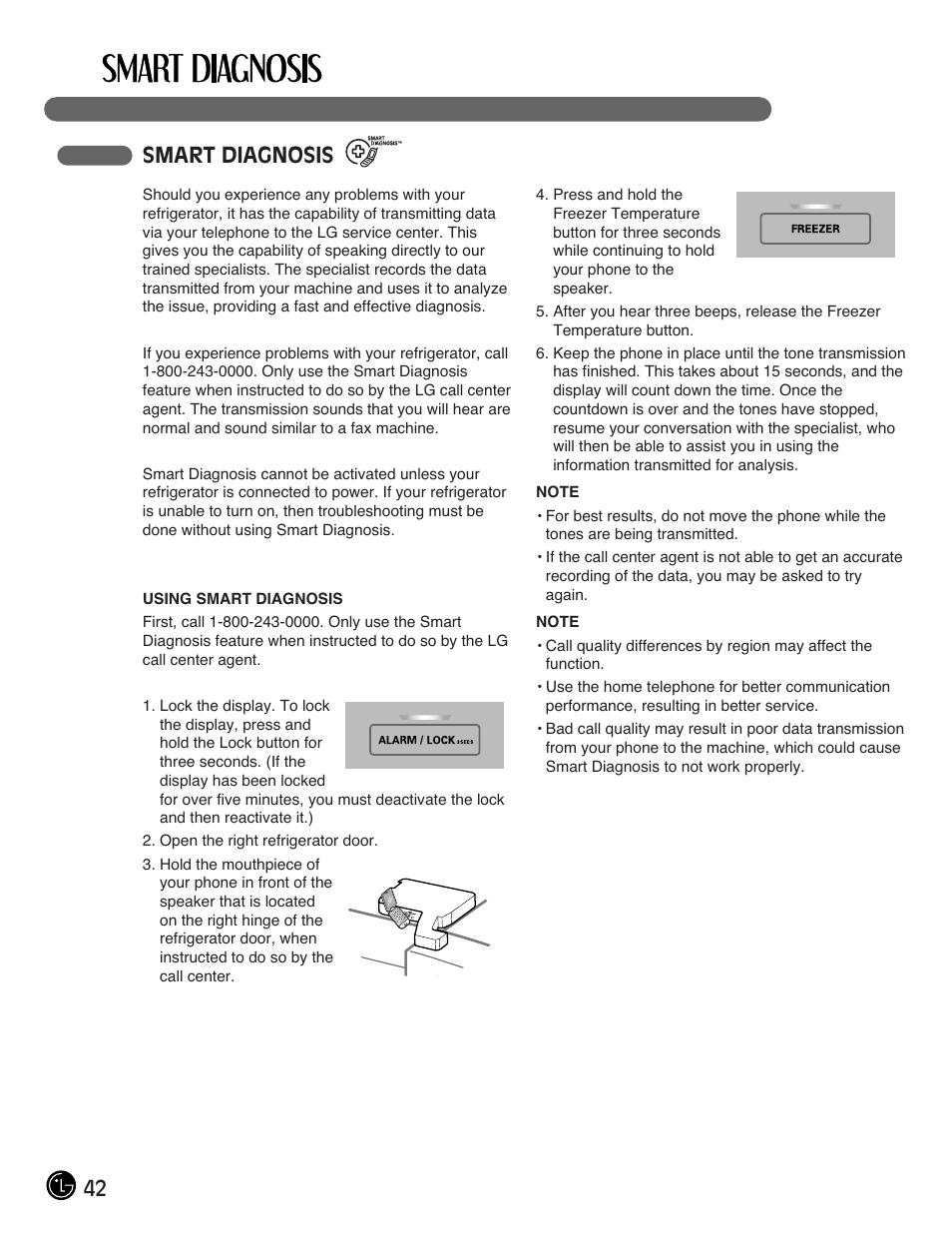 42 smart diagnosis | LG LMX28988ST User Manual | Page 42 / 156