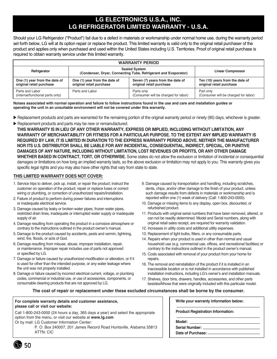 LG LMX28988ST User Manual | Page 50 / 156