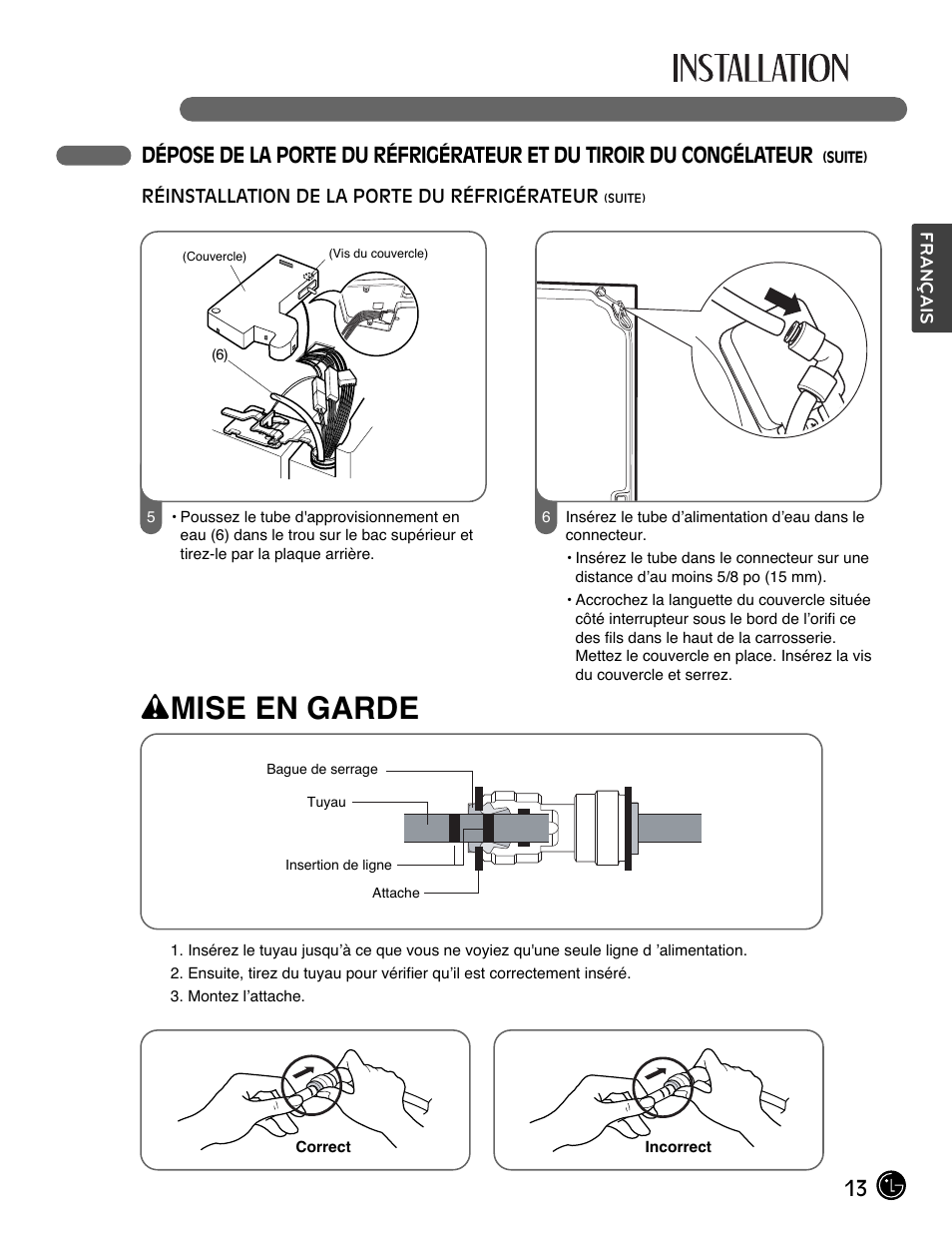 Wmise en garde | LG LMX28988ST User Manual | Page 65 / 156