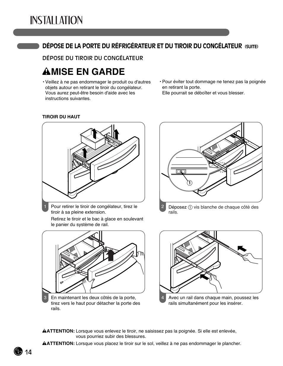 Wmise en garde | LG LMX28988ST User Manual | Page 66 / 156