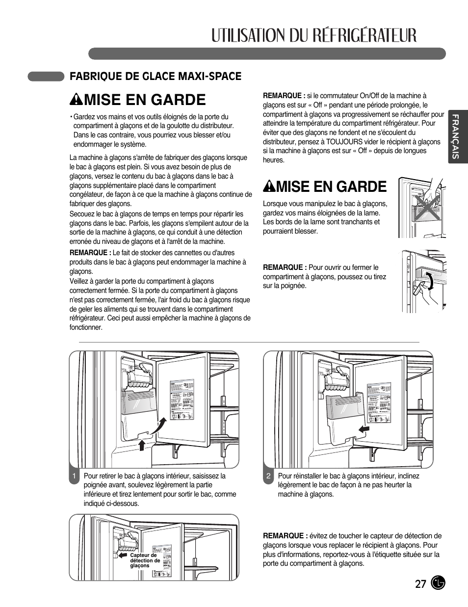 Wmise en garde | LG LMX28988ST User Manual | Page 79 / 156