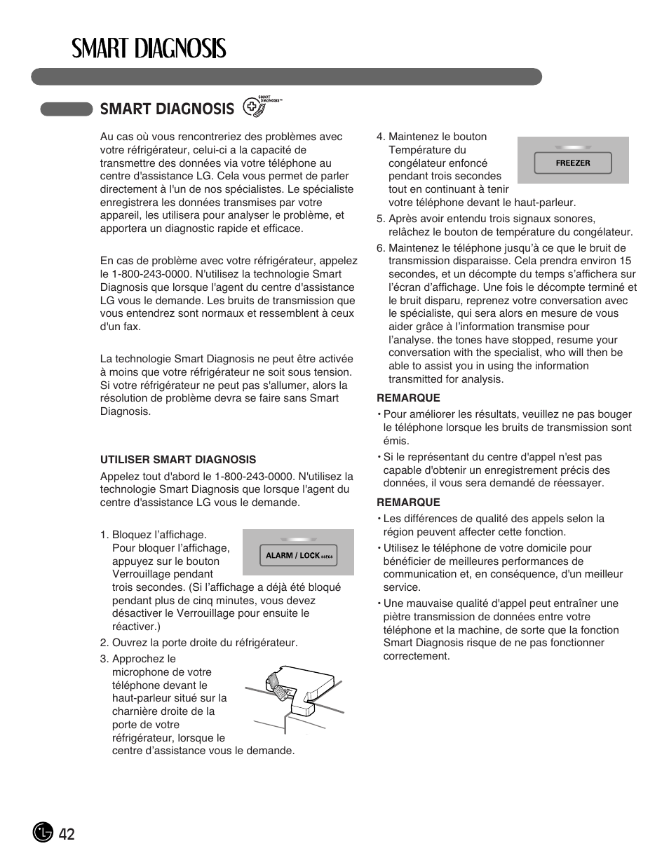 42 smart diagnosis | LG LMX28988ST User Manual | Page 94 / 156