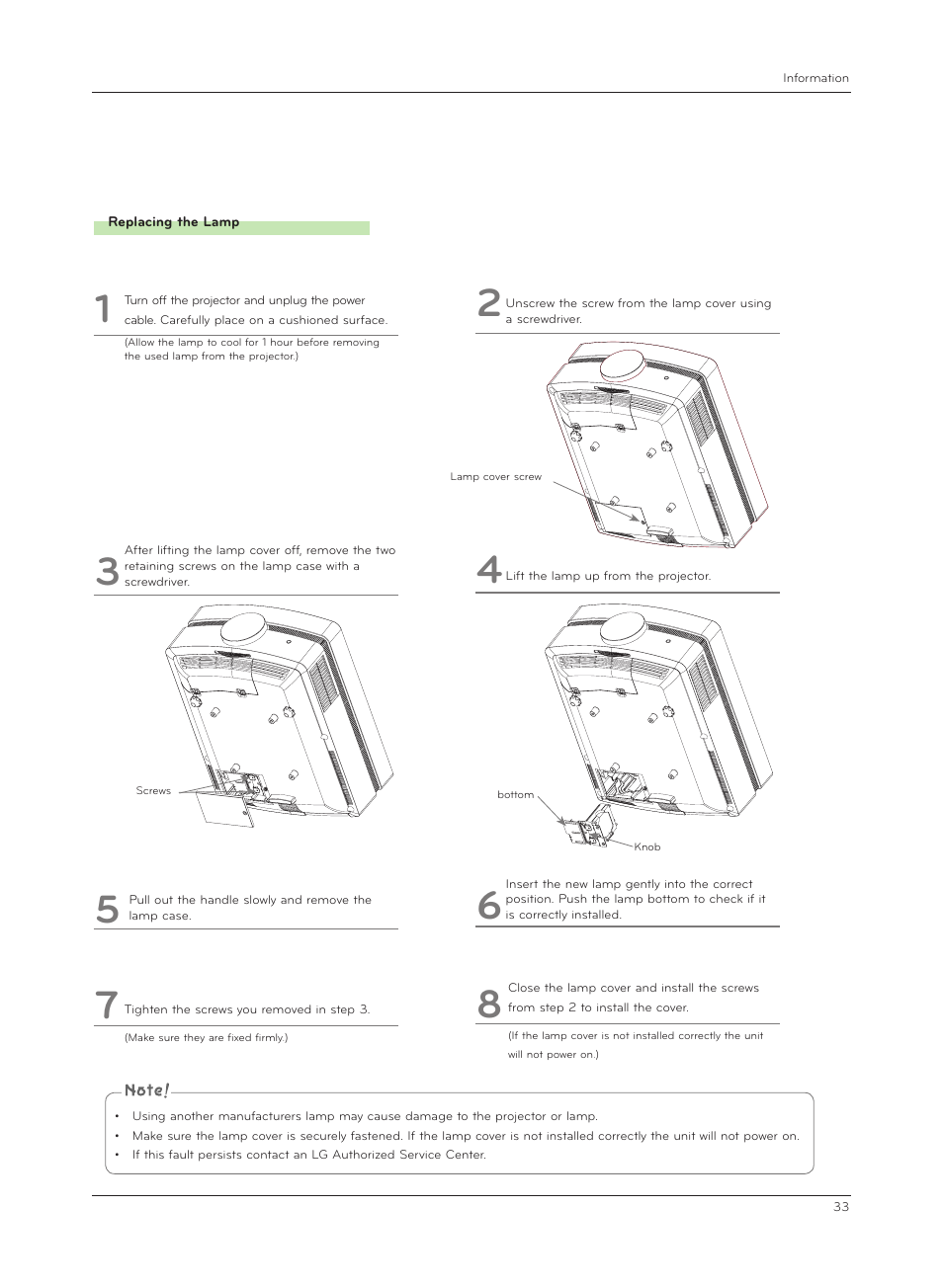 LG CF181D User Manual | Page 33 / 36