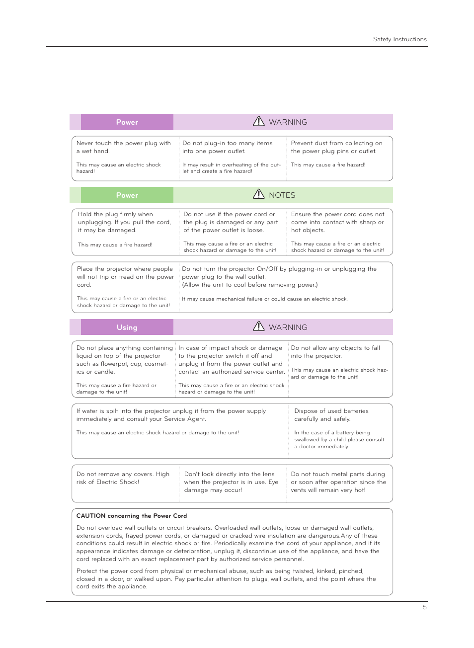 LG CF181D User Manual | Page 5 / 36