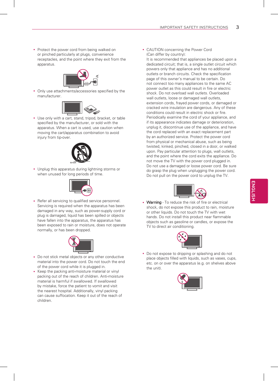 English | LG 50LA6200 User Manual | Page 3 / 52