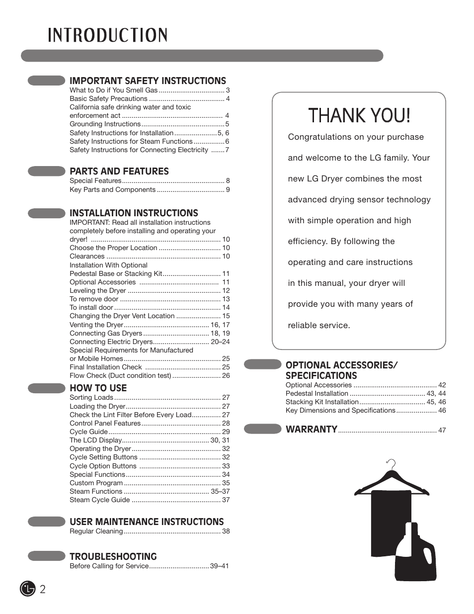 LG DLGX3002P User Manual | Page 2 / 96