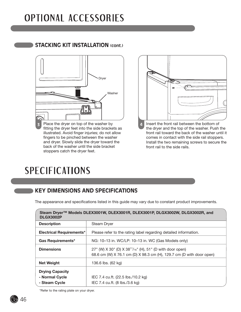 LG DLGX3002P User Manual | Page 46 / 96