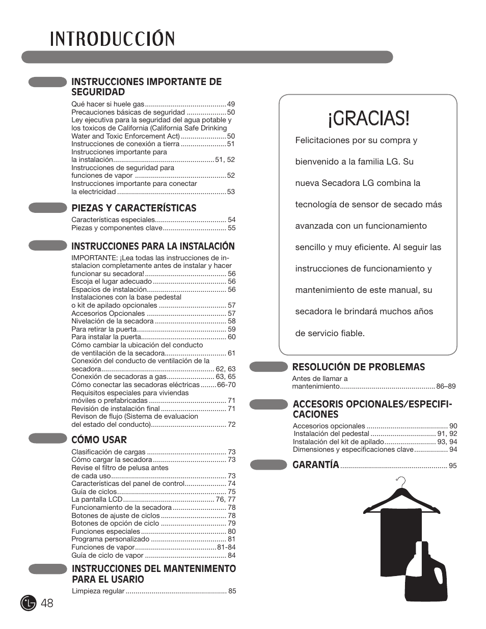 Gracias | LG DLGX3002P User Manual | Page 48 / 96