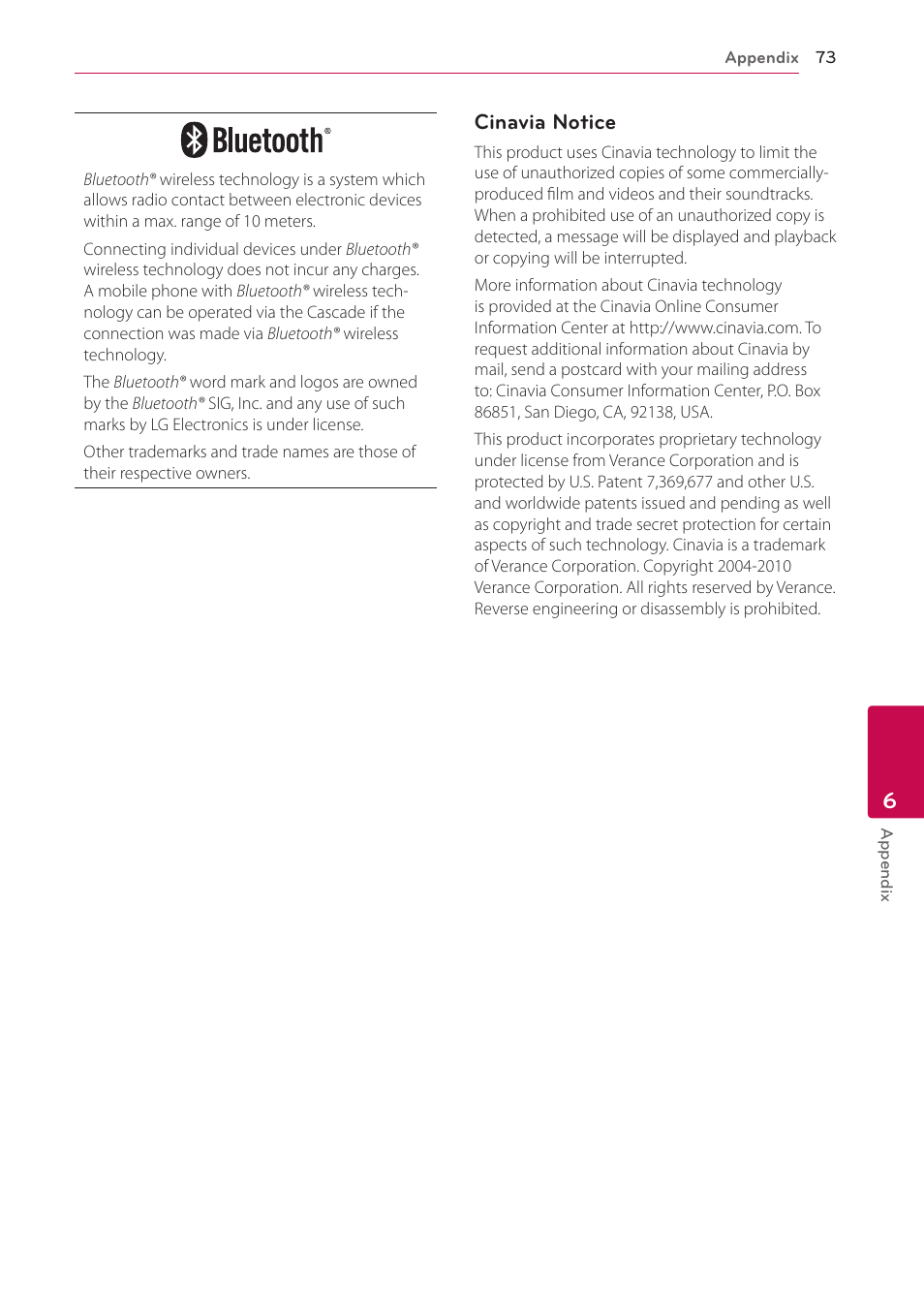 LG BH9420PW User Manual | Page 73 / 82