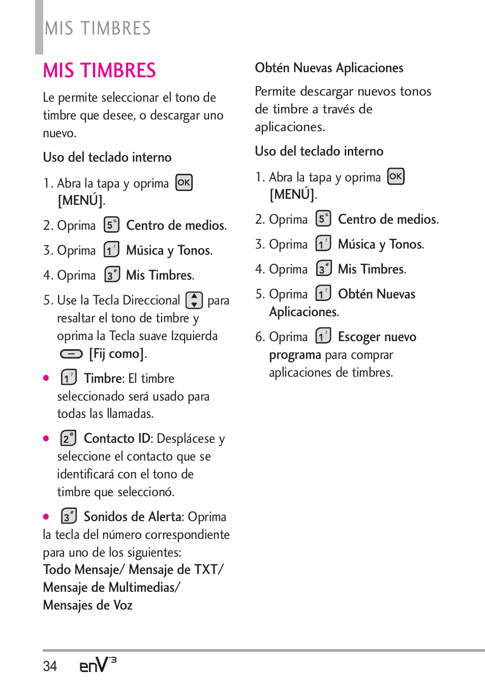 Mis timbres | LG LGVX9200 User Manual | Page 189 / 317