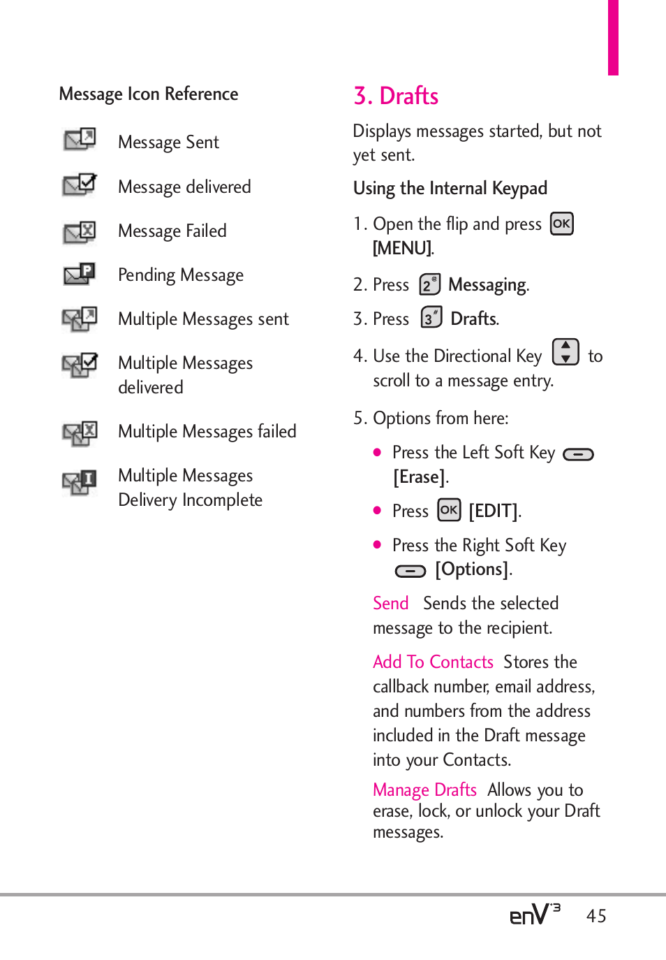 Drafts | LG LGVX9200 User Manual | Page 47 / 317