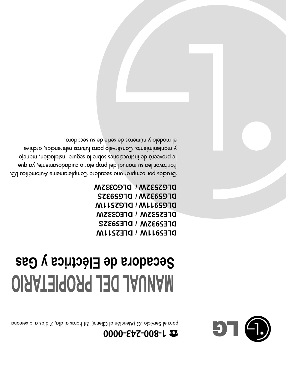 LG DLG0332W User Manual | 60 pages
