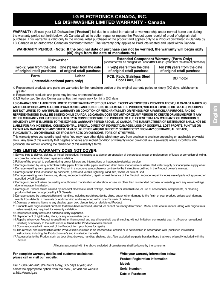 English | LG LDF9932ST User Manual | Page 25 / 76