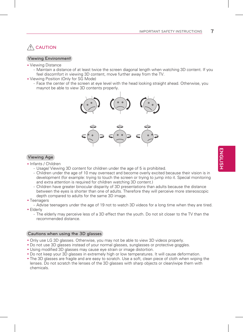 English | LG 50PB6650 User Manual | Page 7 / 28