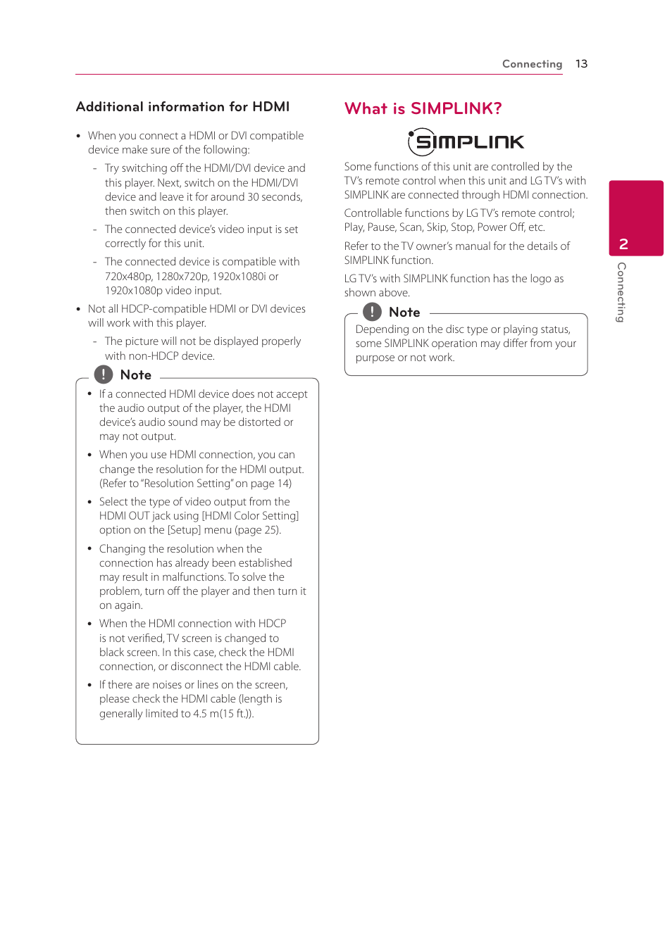 What is simplink, 13 – what is simplink | LG BP330 User Manual | Page 13 / 62