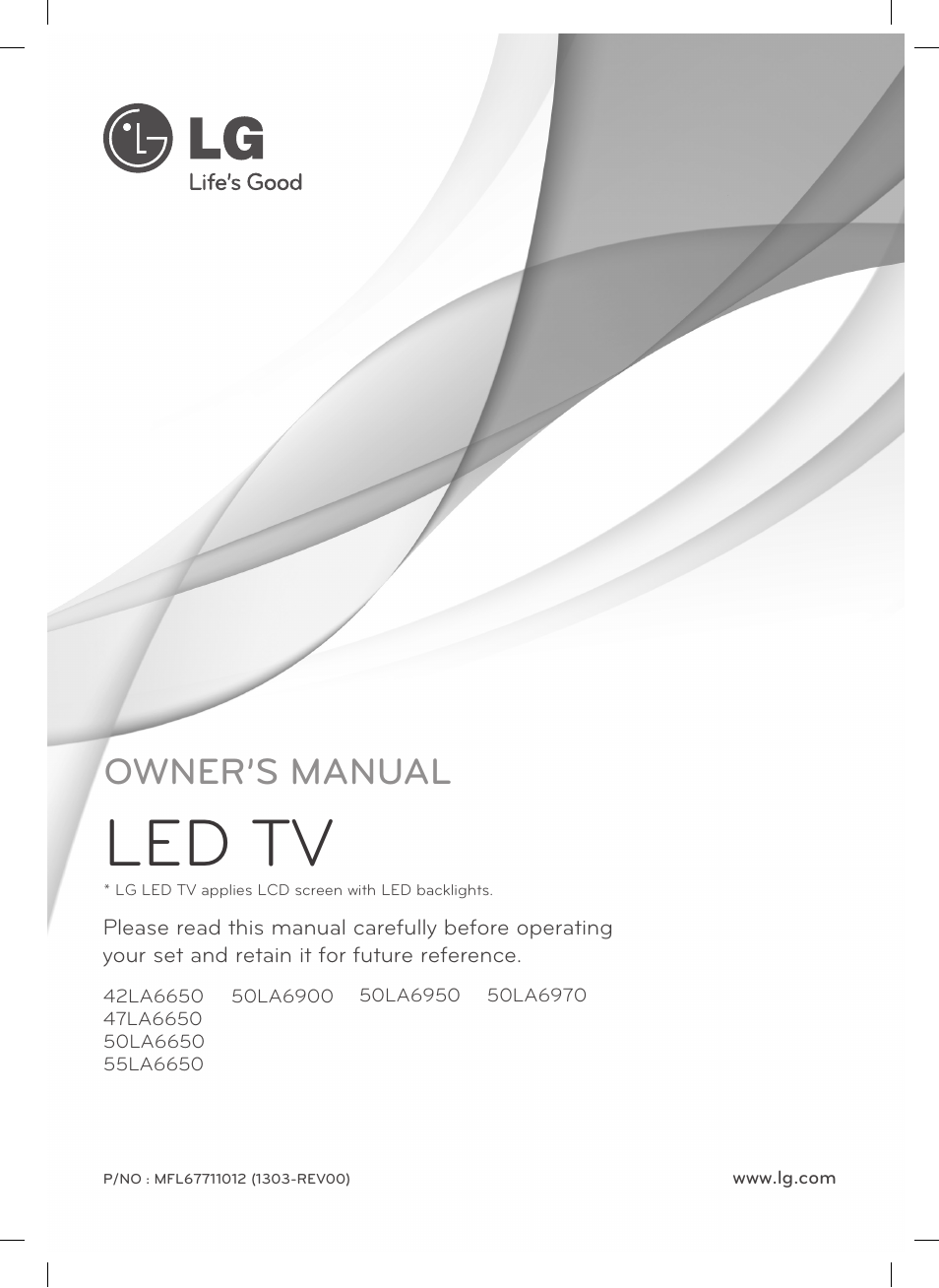 LG 50LA6970 User Manual | 52 pages