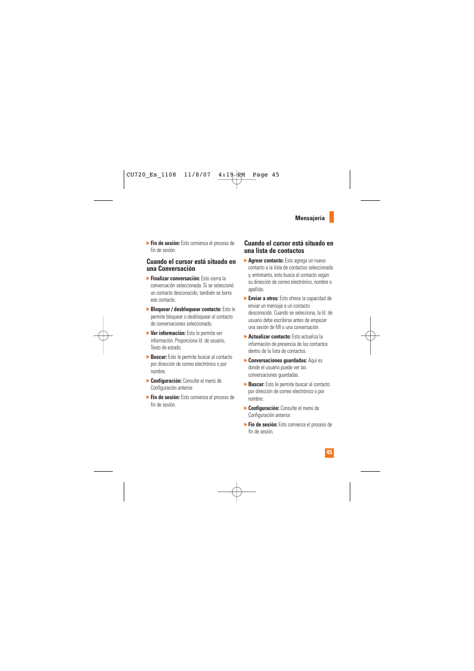 LG CU720 User Manual | Page 165 / 246