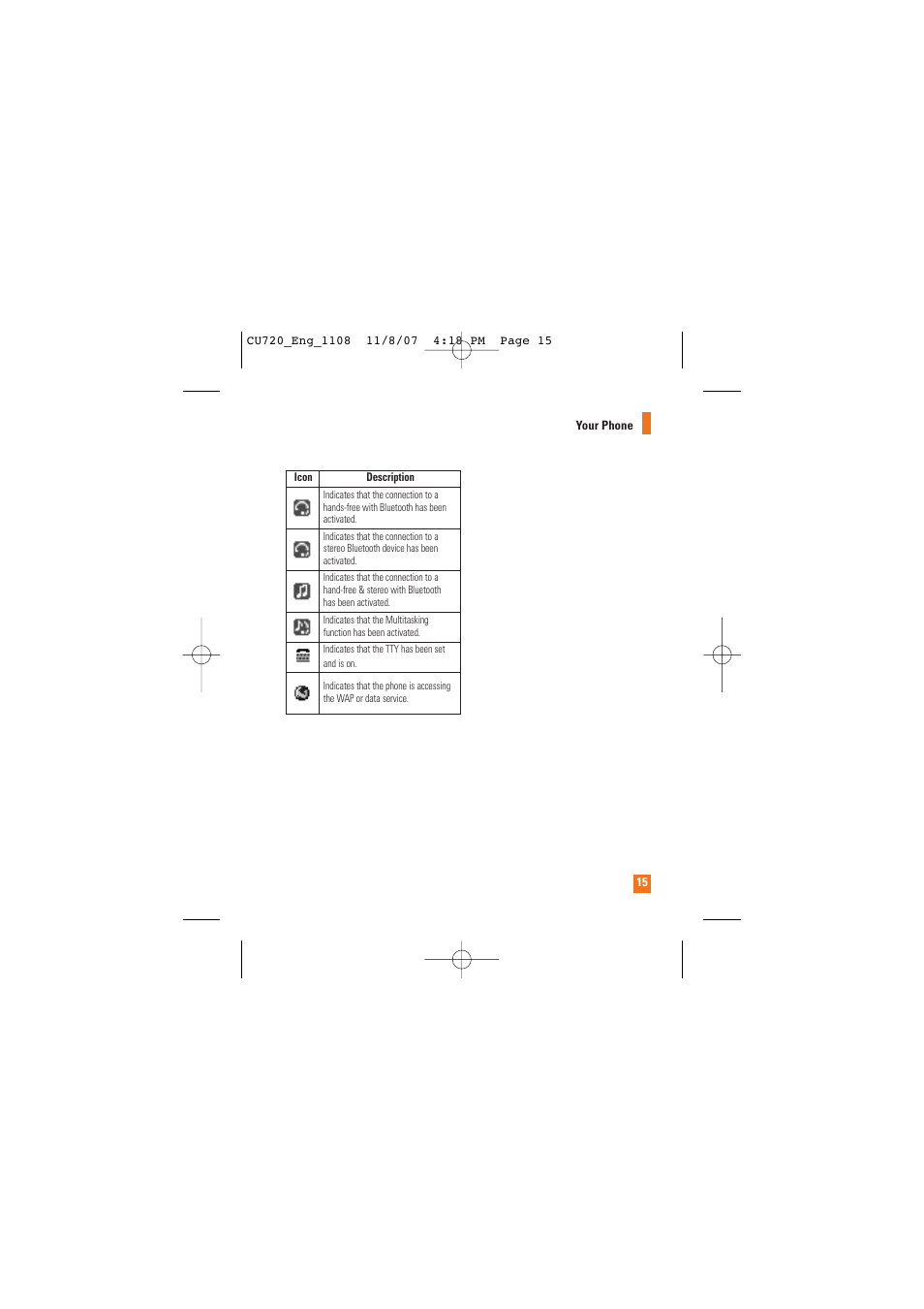 LG CU720 User Manual | Page 19 / 246