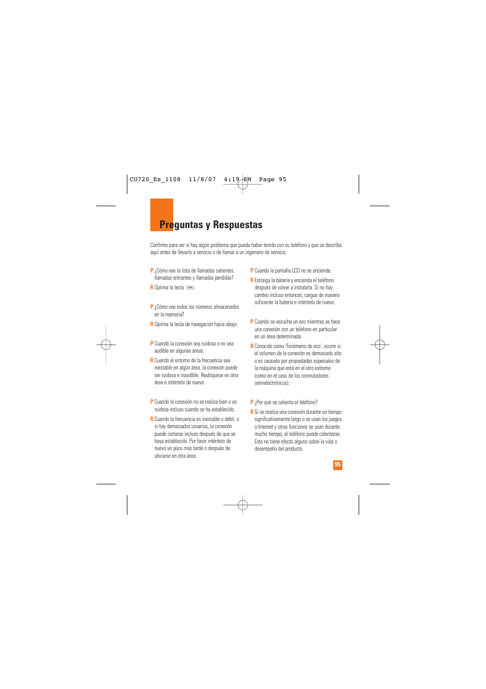 Preguntas y respuestas | LG CU720 User Manual | Page 215 / 246