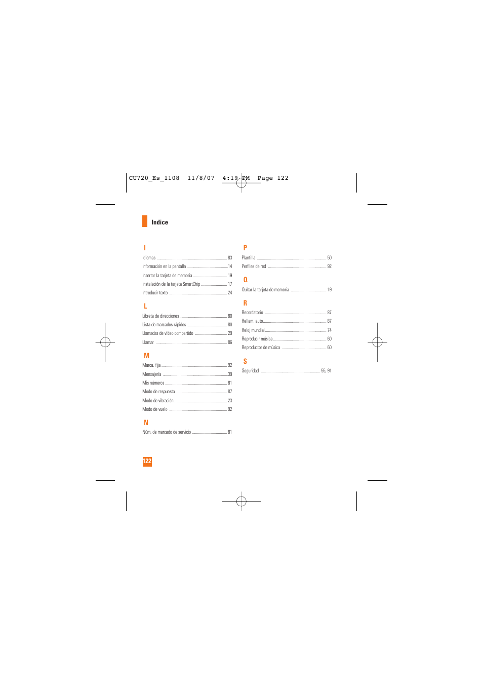 LG CU720 User Manual | Page 242 / 246