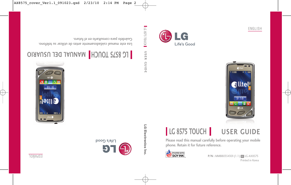 LG LGAX8575 User Manual | 381 pages
