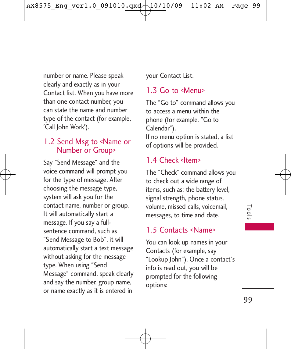 LG LGAX8575 User Manual | Page 101 / 381