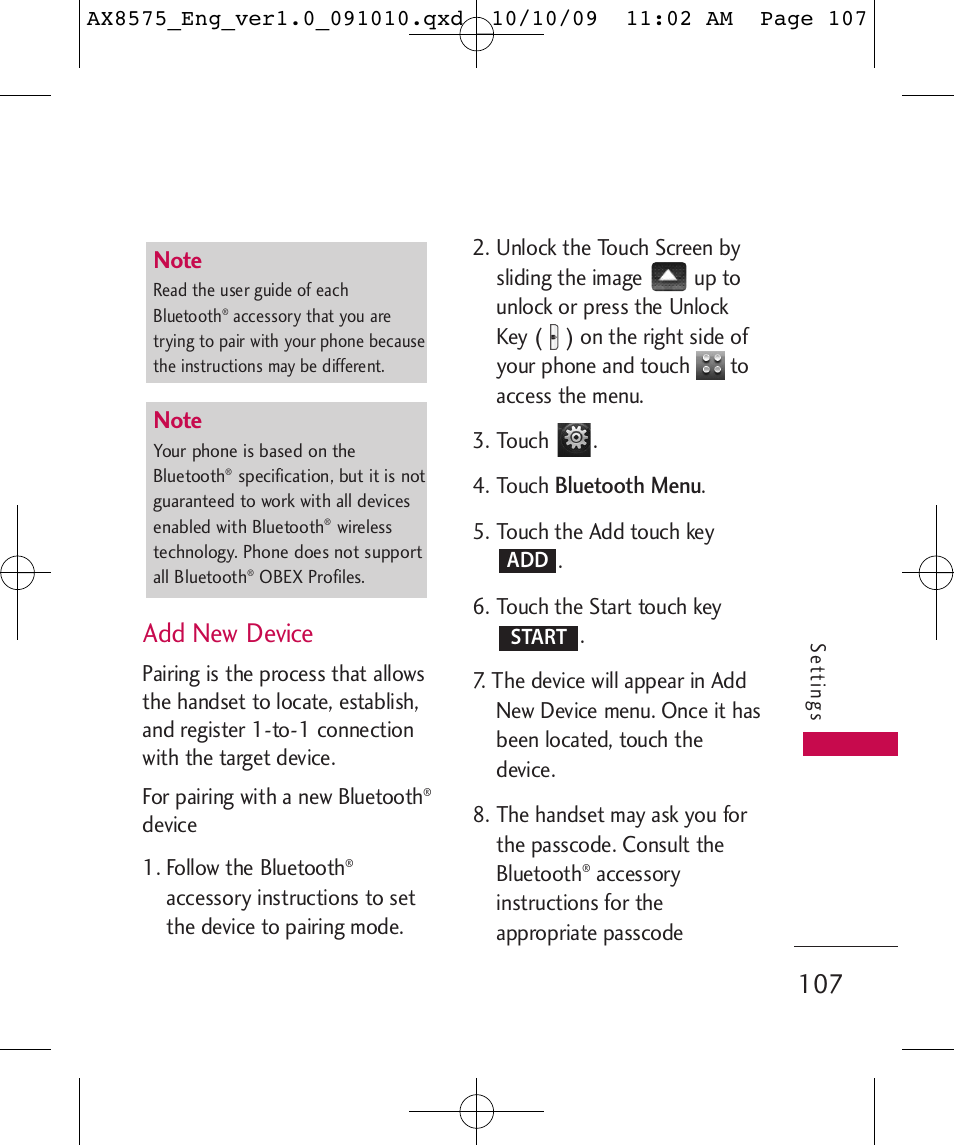 Add new device | LG LGAX8575 User Manual | Page 109 / 381