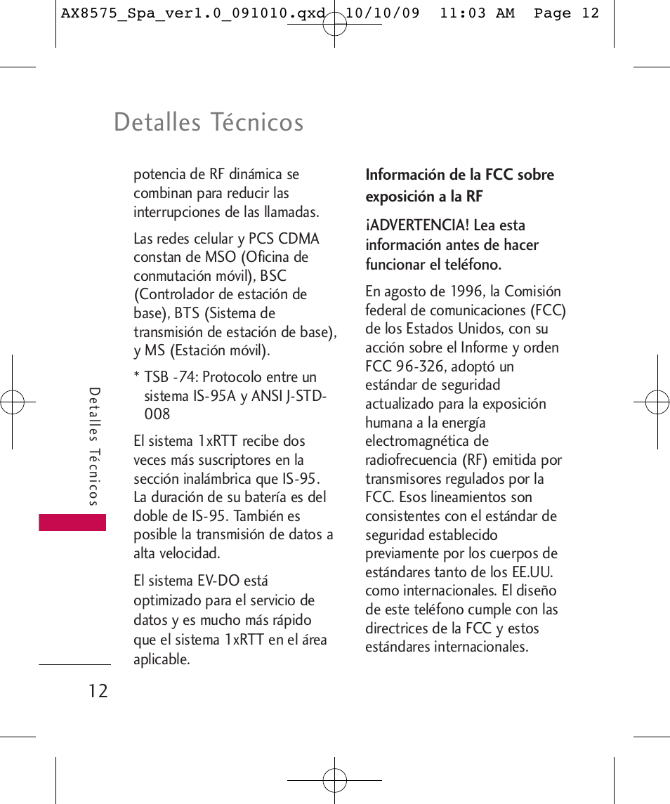 Detalles técnicos | LG LGAX8575 User Manual | Page 196 / 381