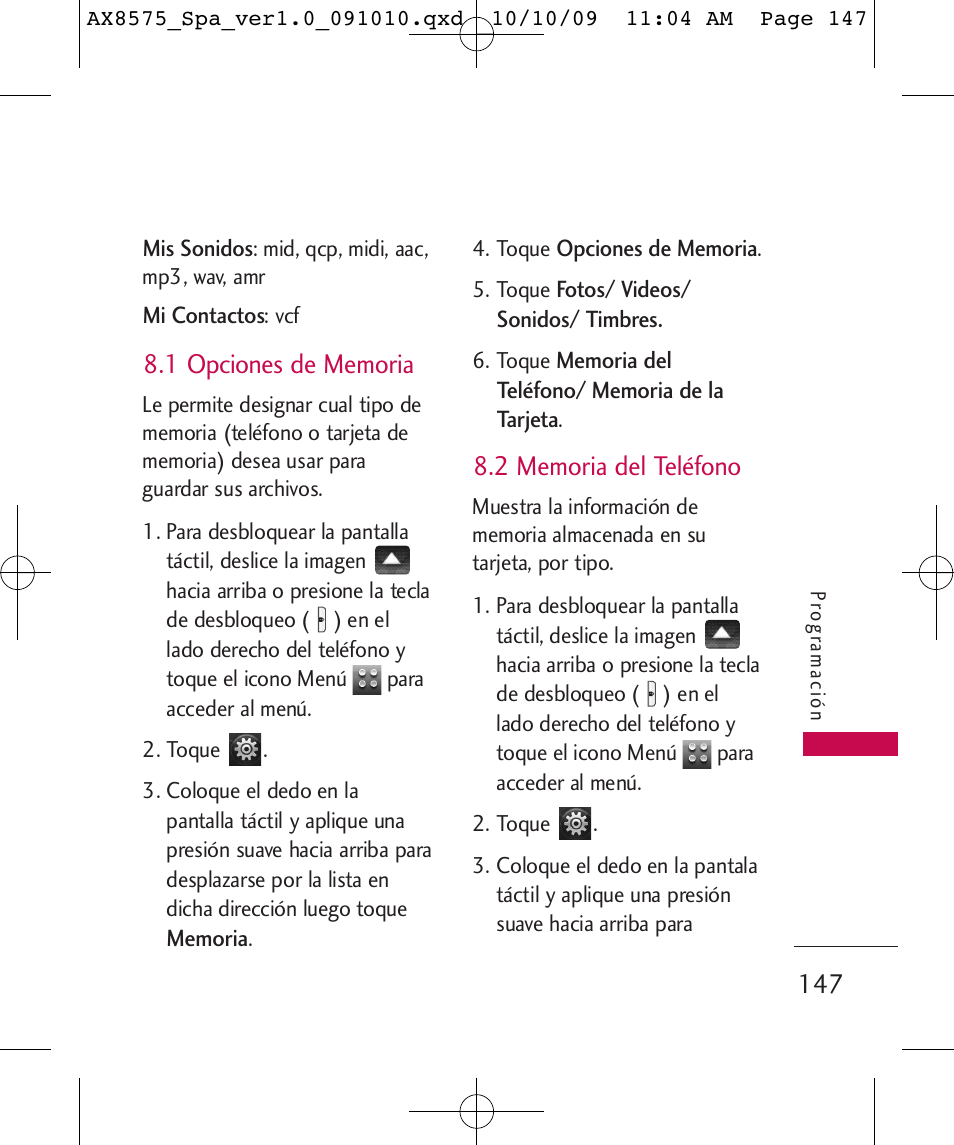 LG LGAX8575 User Manual | Page 331 / 381