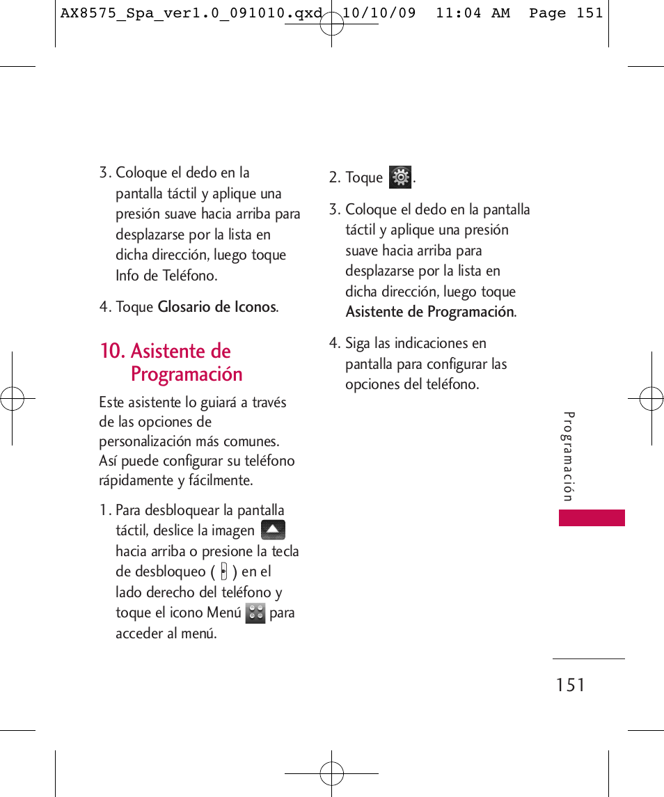 Asistente de programación | LG LGAX8575 User Manual | Page 335 / 381