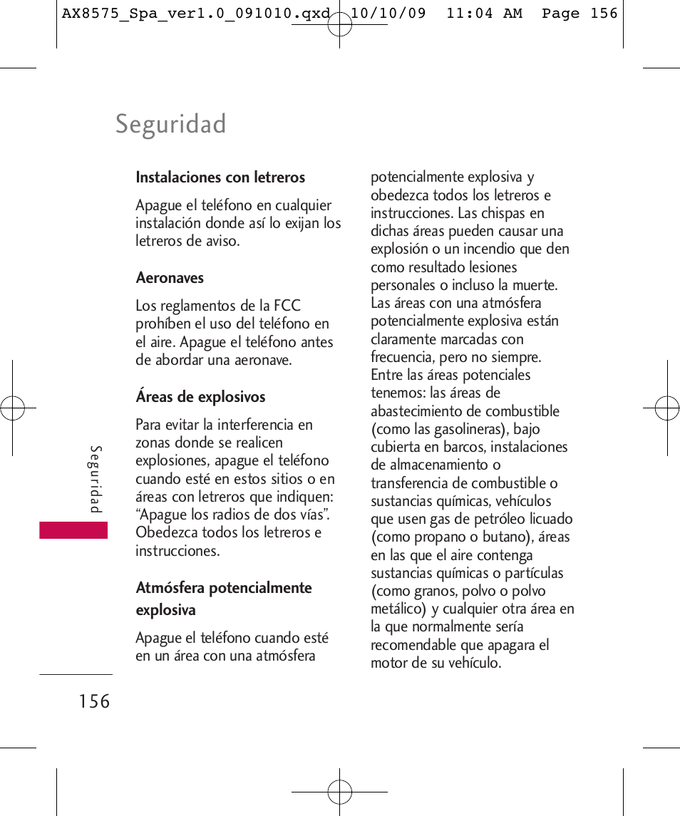 Seguridad | LG LGAX8575 User Manual | Page 340 / 381