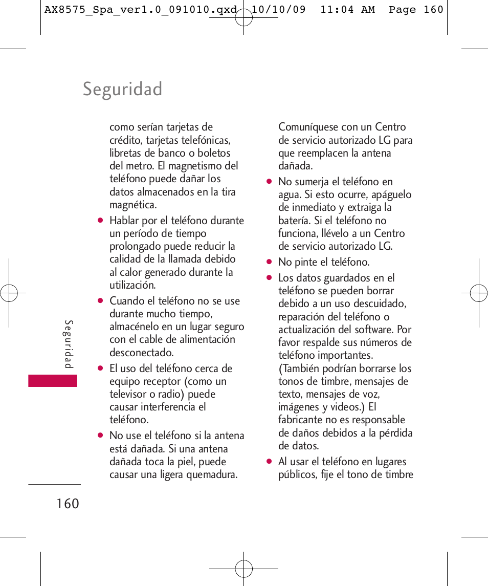 Seguridad | LG LGAX8575 User Manual | Page 344 / 381