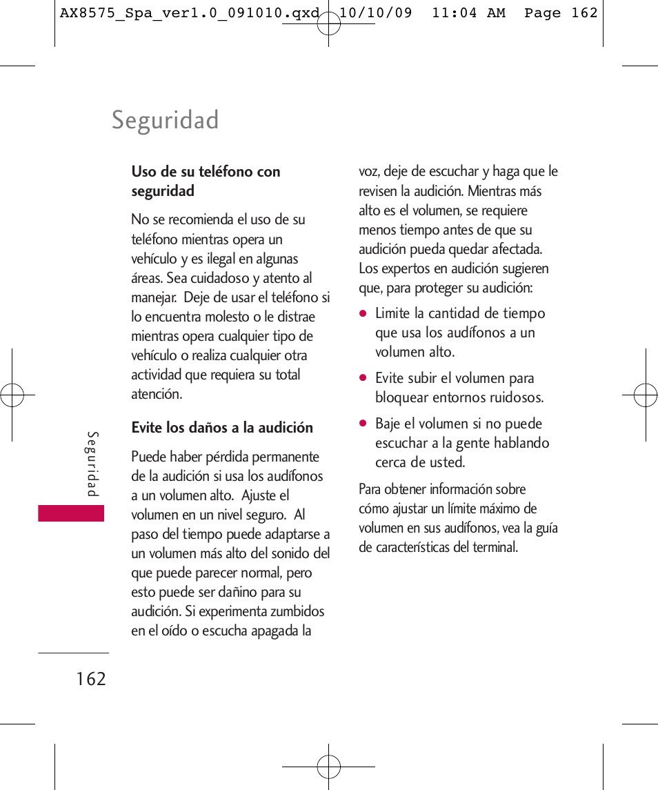 Seguridad | LG LGAX8575 User Manual | Page 346 / 381