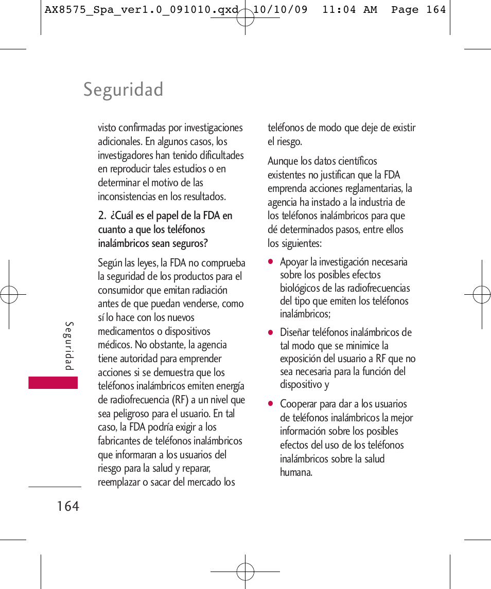 Seguridad | LG LGAX8575 User Manual | Page 348 / 381